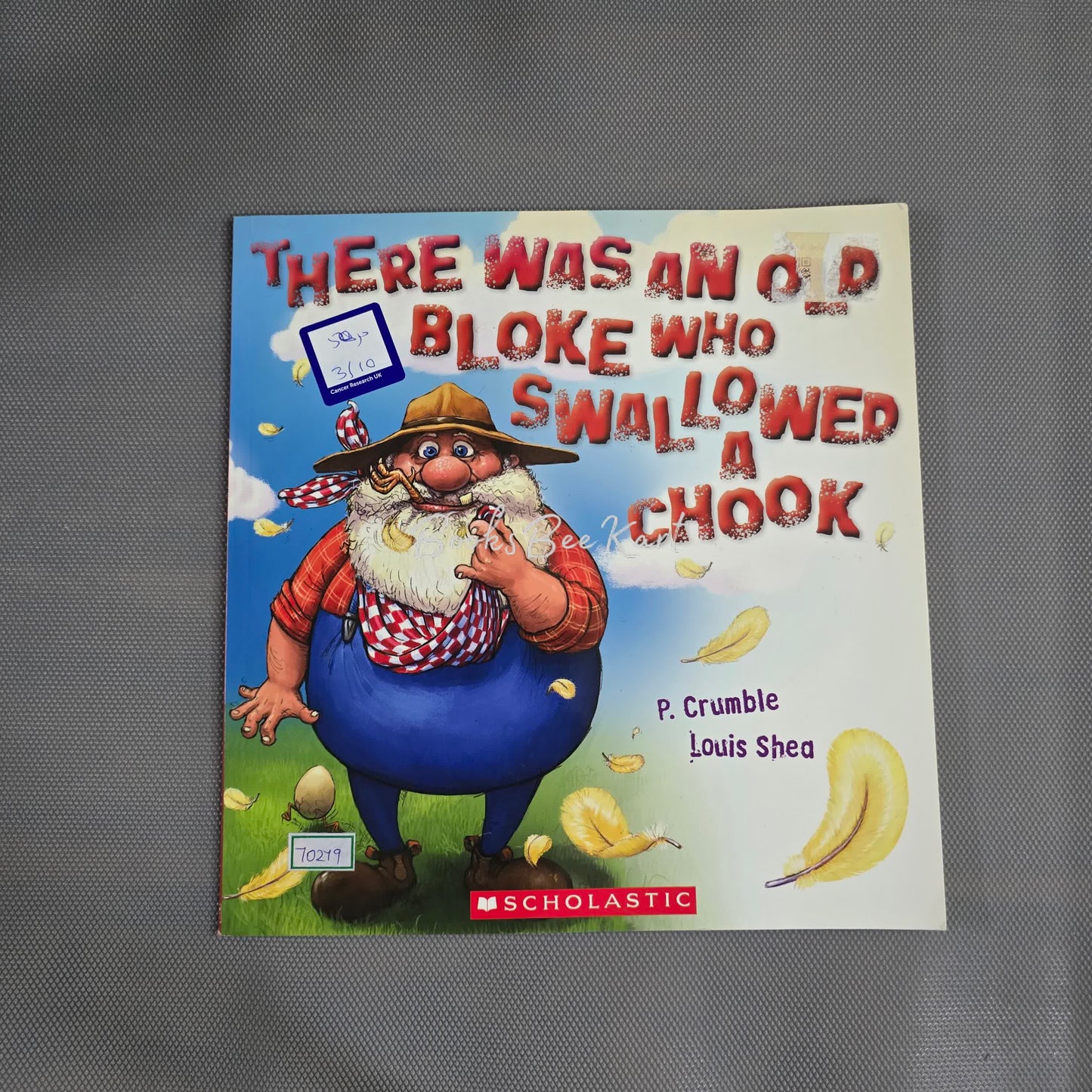 There was an old bloke who swallowed a chook